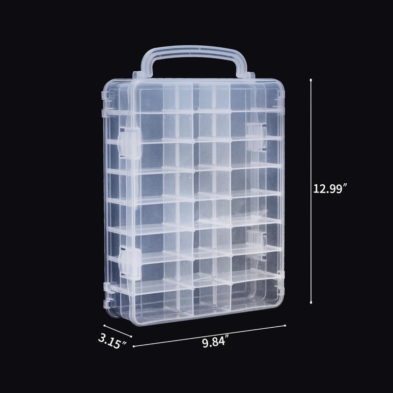 KISLANE Dice Storage Case for DnD Dice with Removable Dividers Holding up to 830 Dices, Dice Case for DnD Dice with Handle Great for Dice Collectors or RPG D&D Games (Tranparent) - Image 5